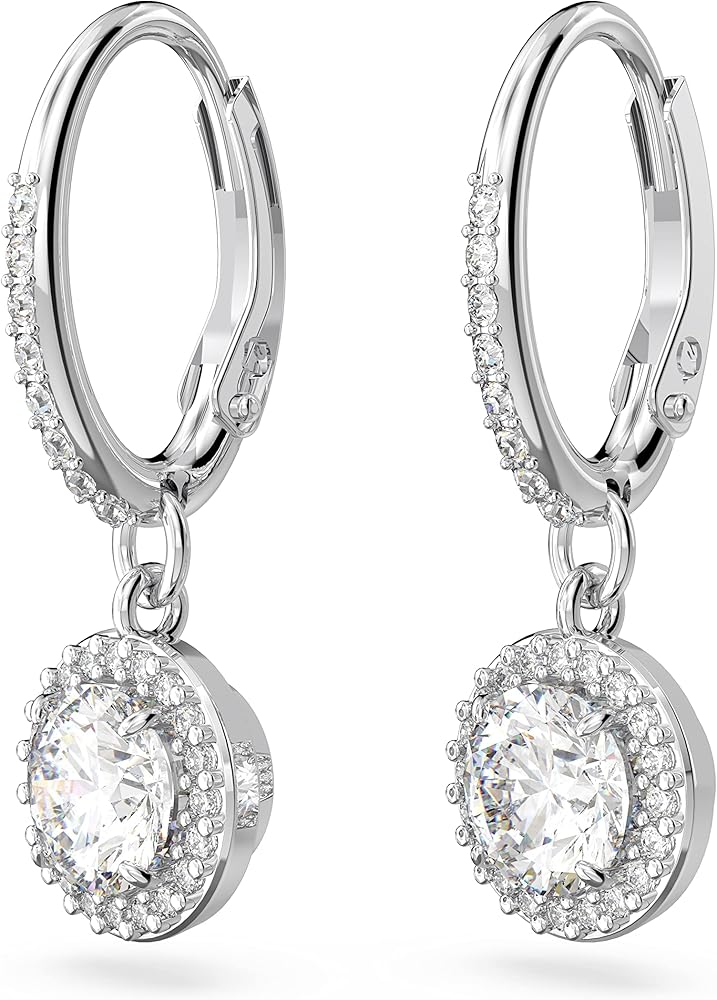 Amazon.com: Swarovski Constella Pierced Drop Earrings, White